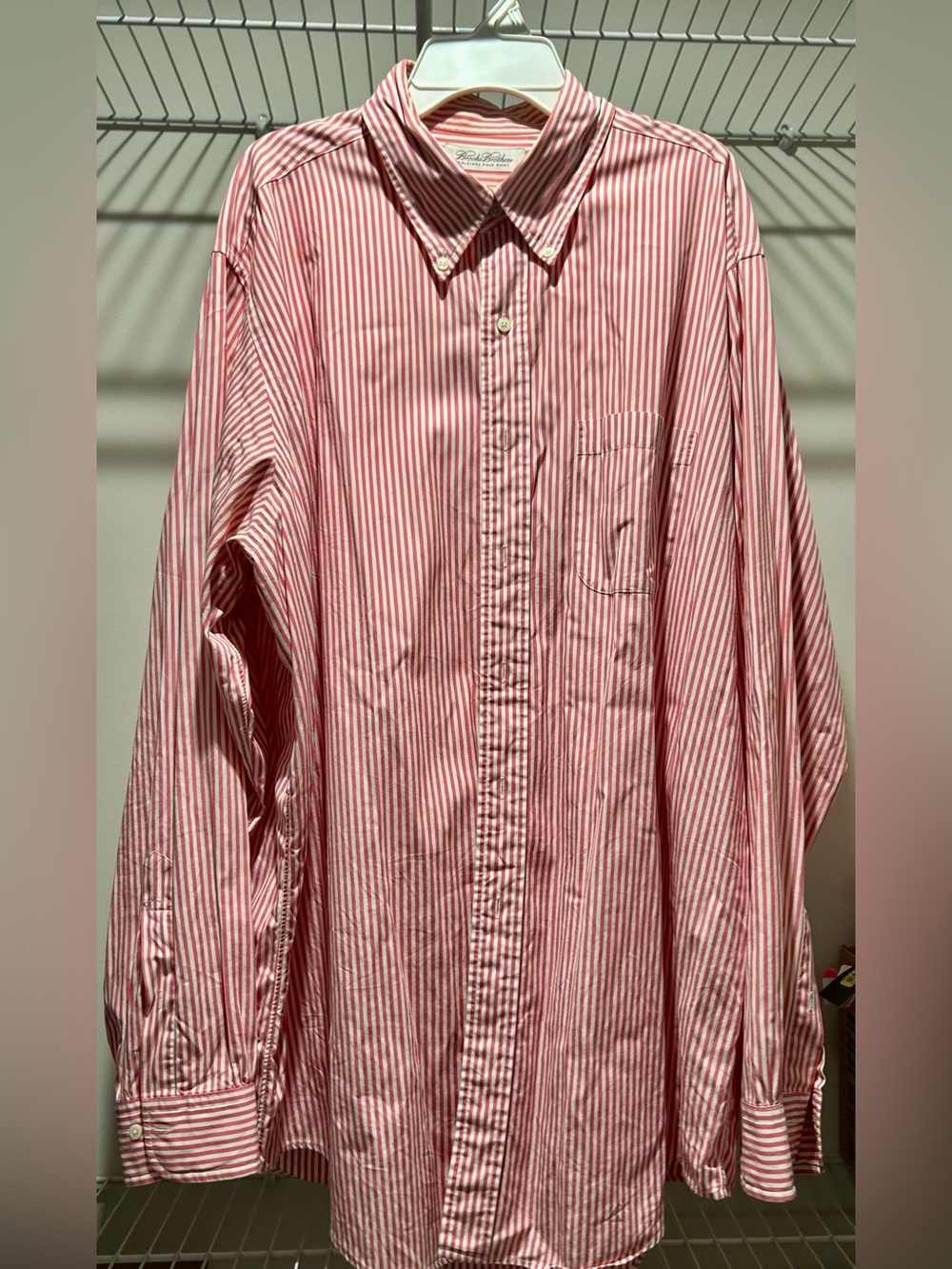 Brooks Brothers Red & White Striped Button-Down Shirt